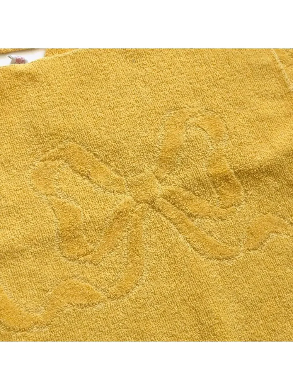 Vintage Cannon Marigold Yellow Washcloth Set with Bow Detail